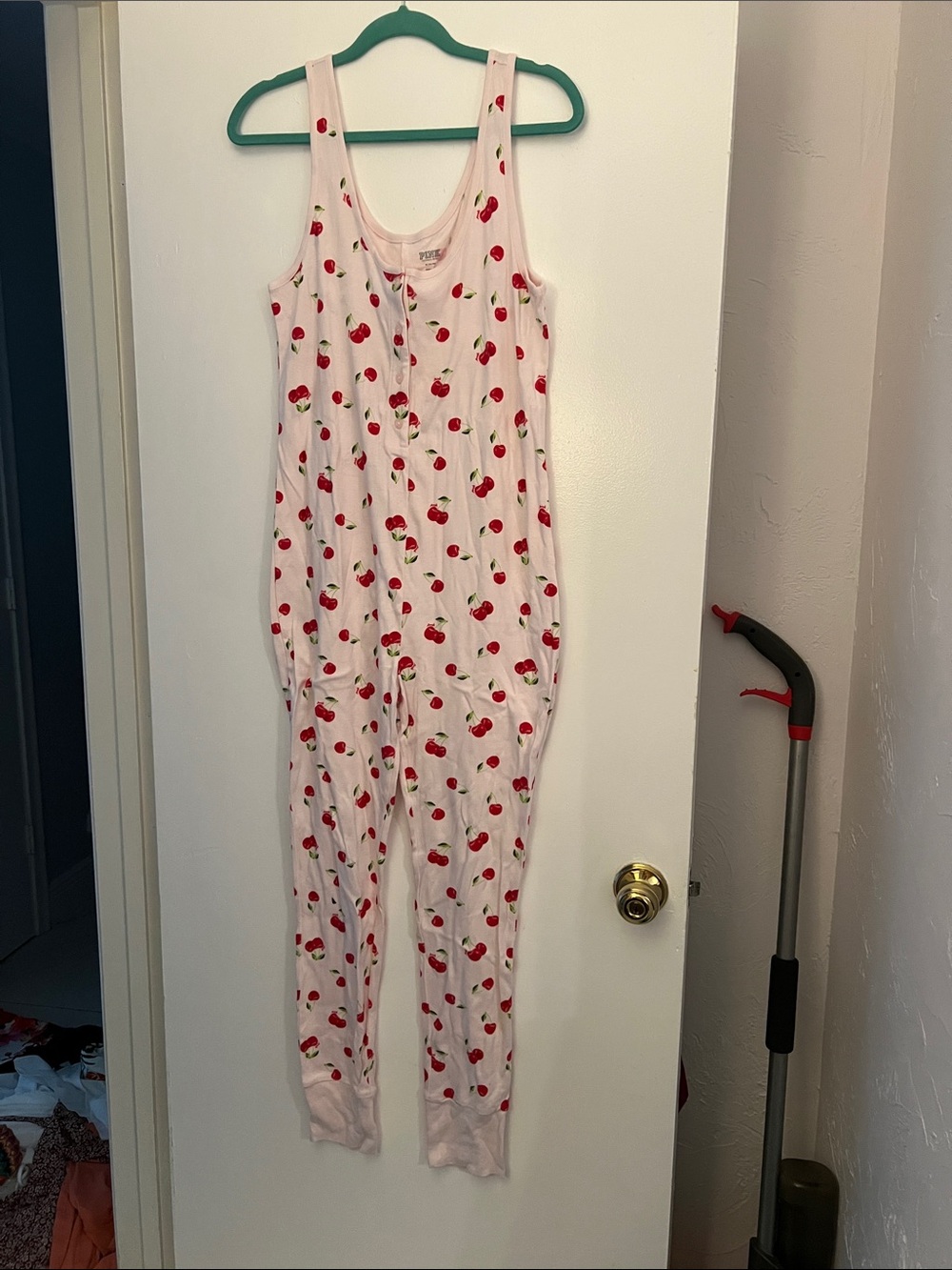 BRAND NEW! PINK Victoria's Secret Pink Cherry-Print Sleeveless Pajama Jumpsuit
